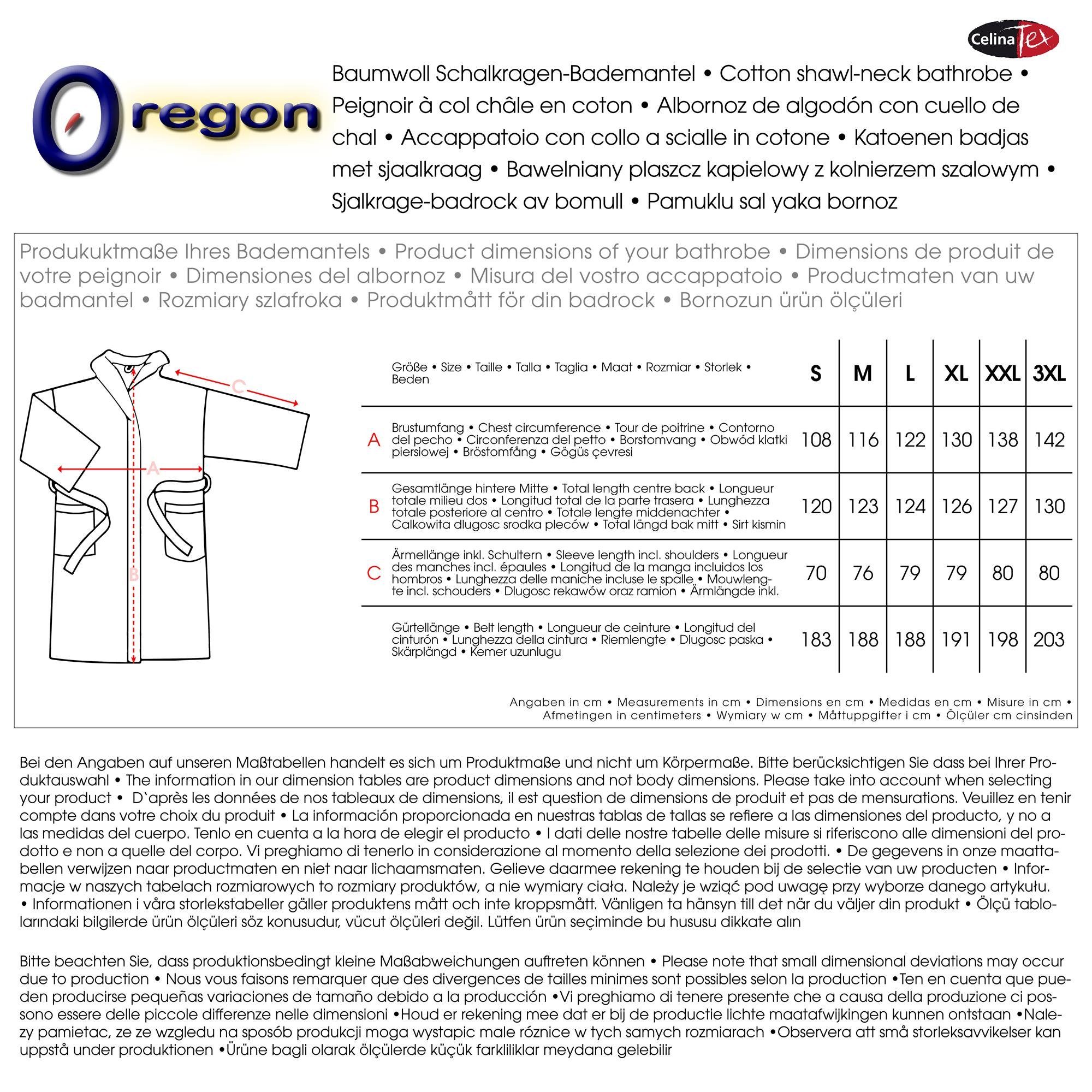 CelinaTex Bademantel Morgenmantel Frottee Schalkragen für Sie&Ihn Oregon S pflaume, Baumwolle