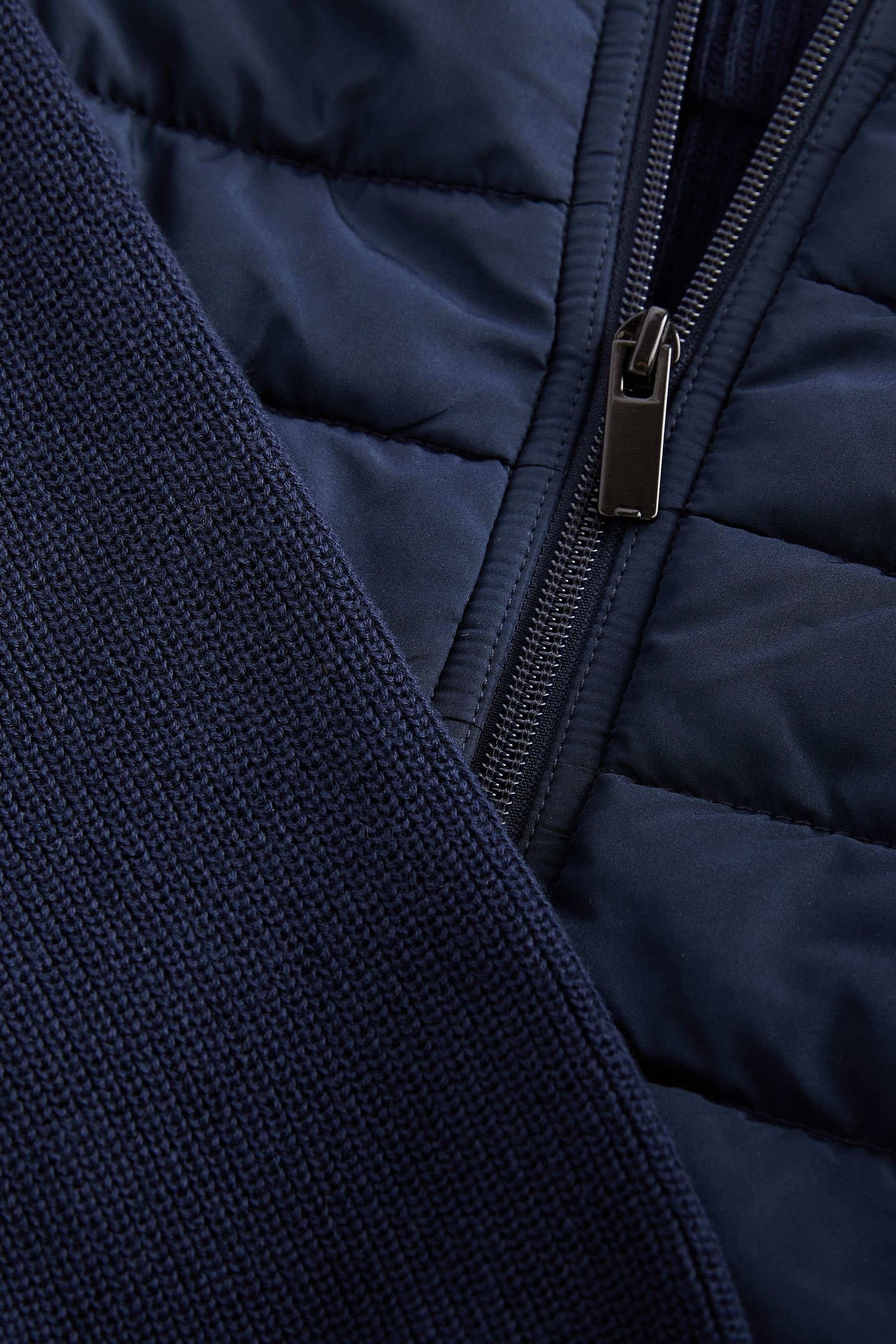 Next Kapuzenstrickjacke Hybrid-Kapuzenstrick-Hoodie mit Reißverschluss (1-tlg)