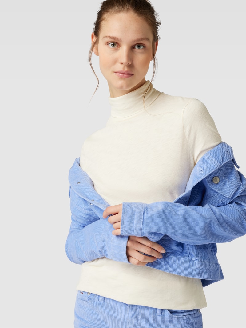 Longsleeve mit Rollkragen in offwhite