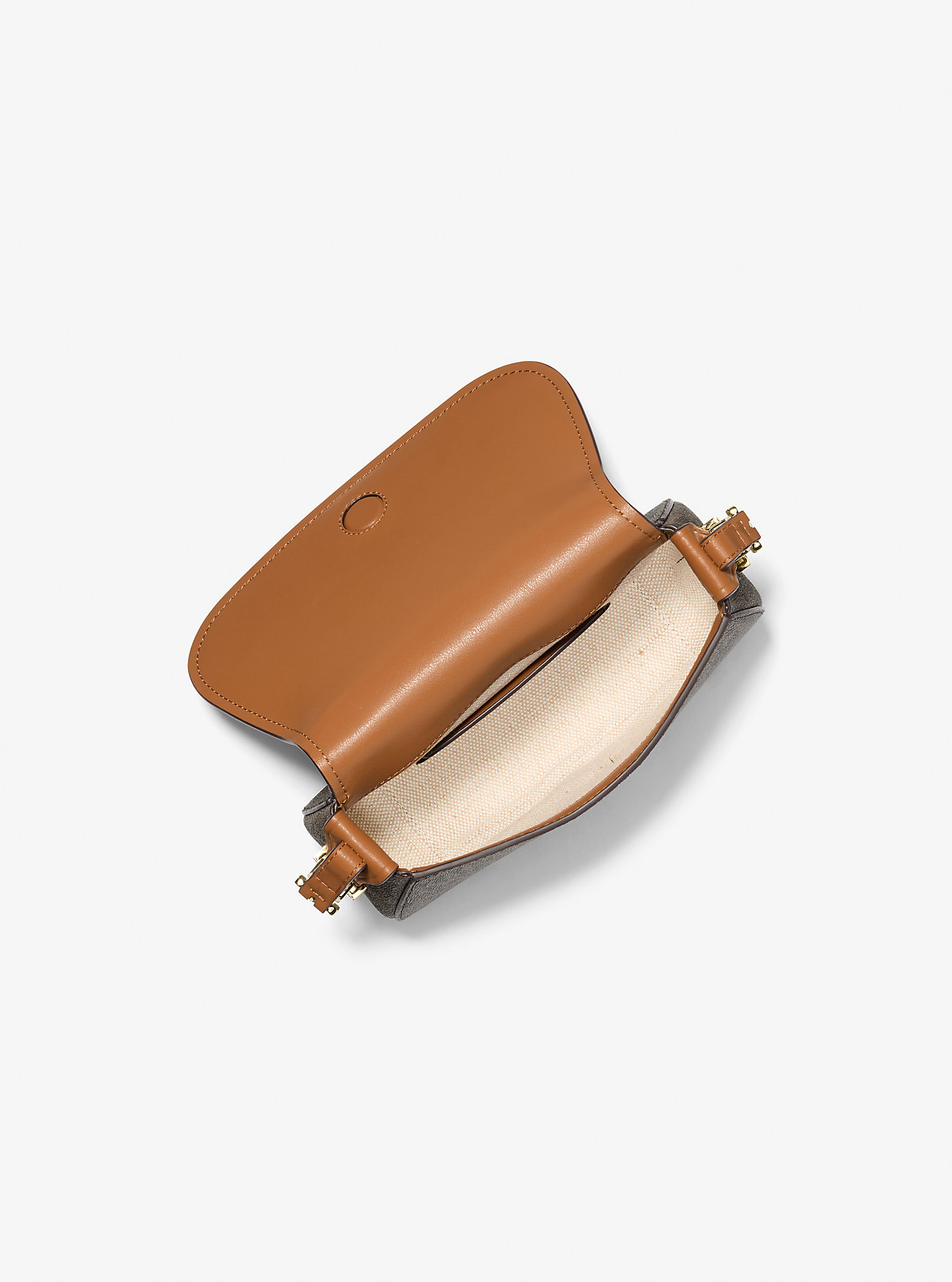 Lydia Liten Skulderveske Med Signaturlogo – BRN/ACORN