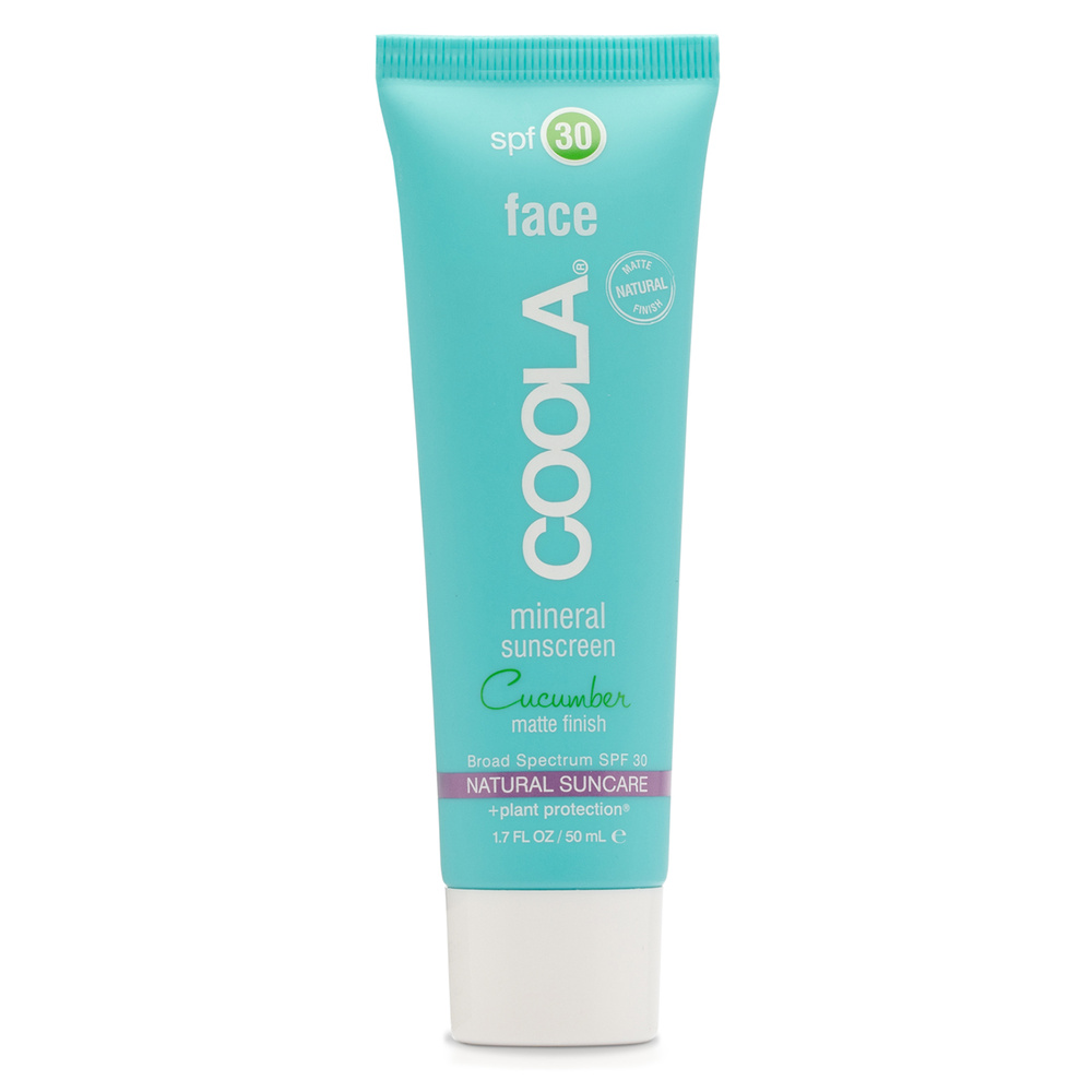 Coola Lotion Solaire Minérale Visage Mate Concombre SPF30 Protection solaire riche en ingrédientsnaturels hydratants et antioxydants