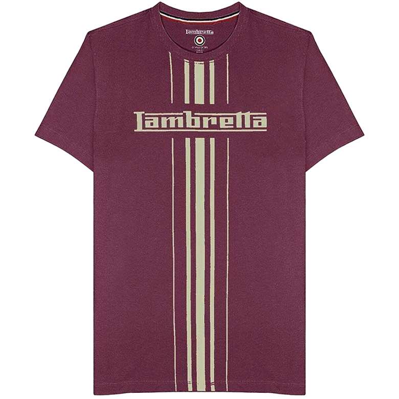 Lambretta Logo Stripe Herren T-Shirt SS5266-GRAPE