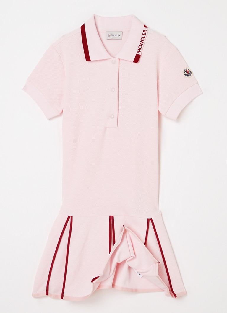 Abito polo midi Moncler in cotone piqué con logo