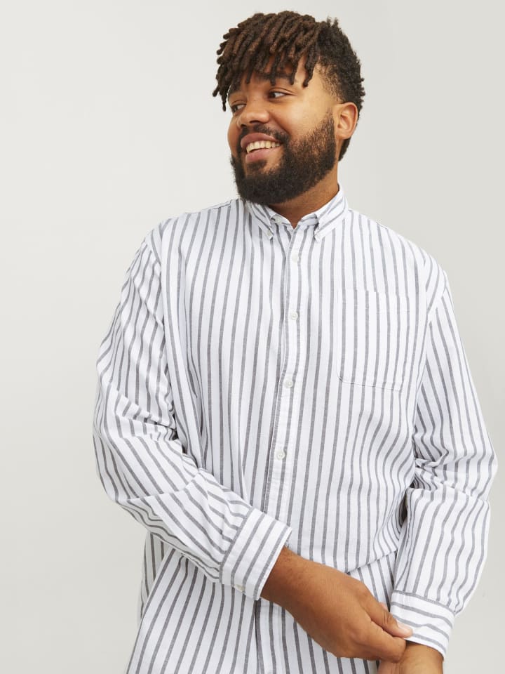 JACK & JONES PLUS Freizeithemd in Ensign Blue günstig kaufen