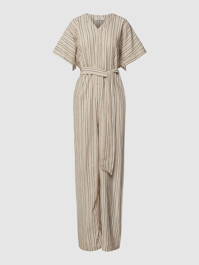 Jumpsuit mit Leinen-Anteil Modell 'Falakka' in taupe