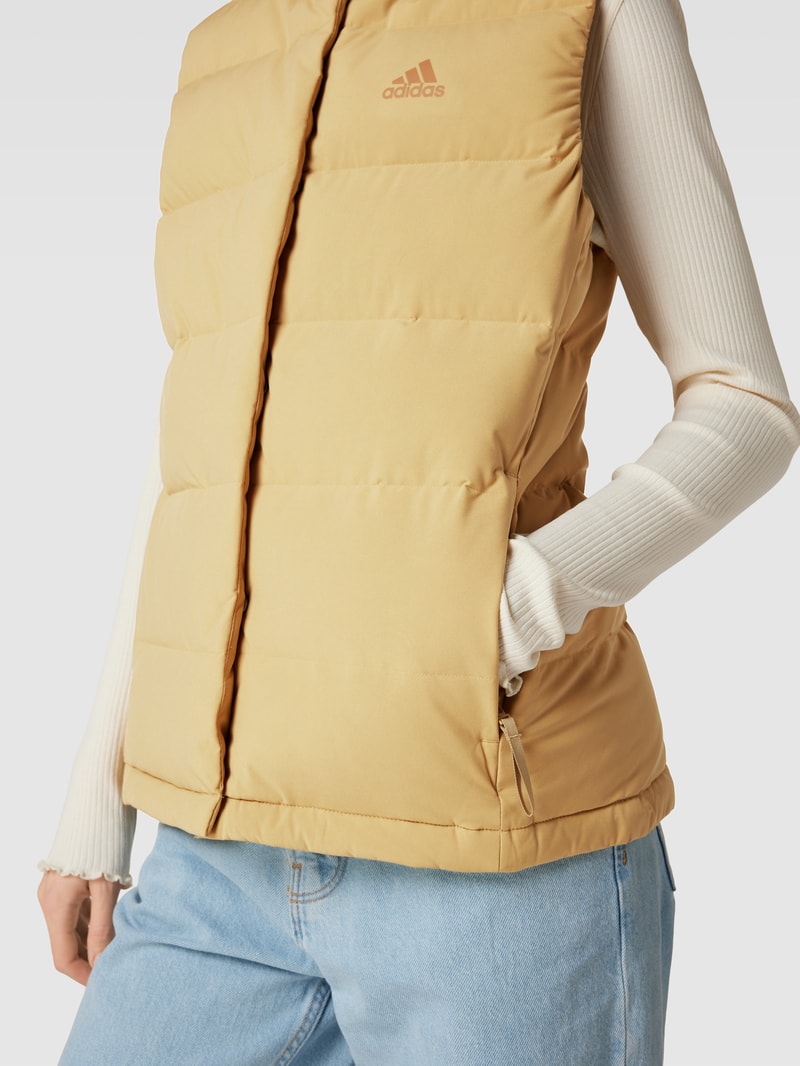 Daunenweste mit Stehkragen Modell 'W HELIONIC VEST' in camel