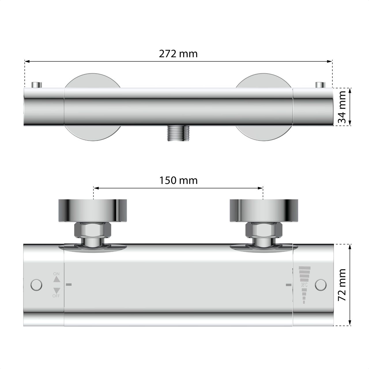 Eisl CARNEO Thermostat Duscharmatur