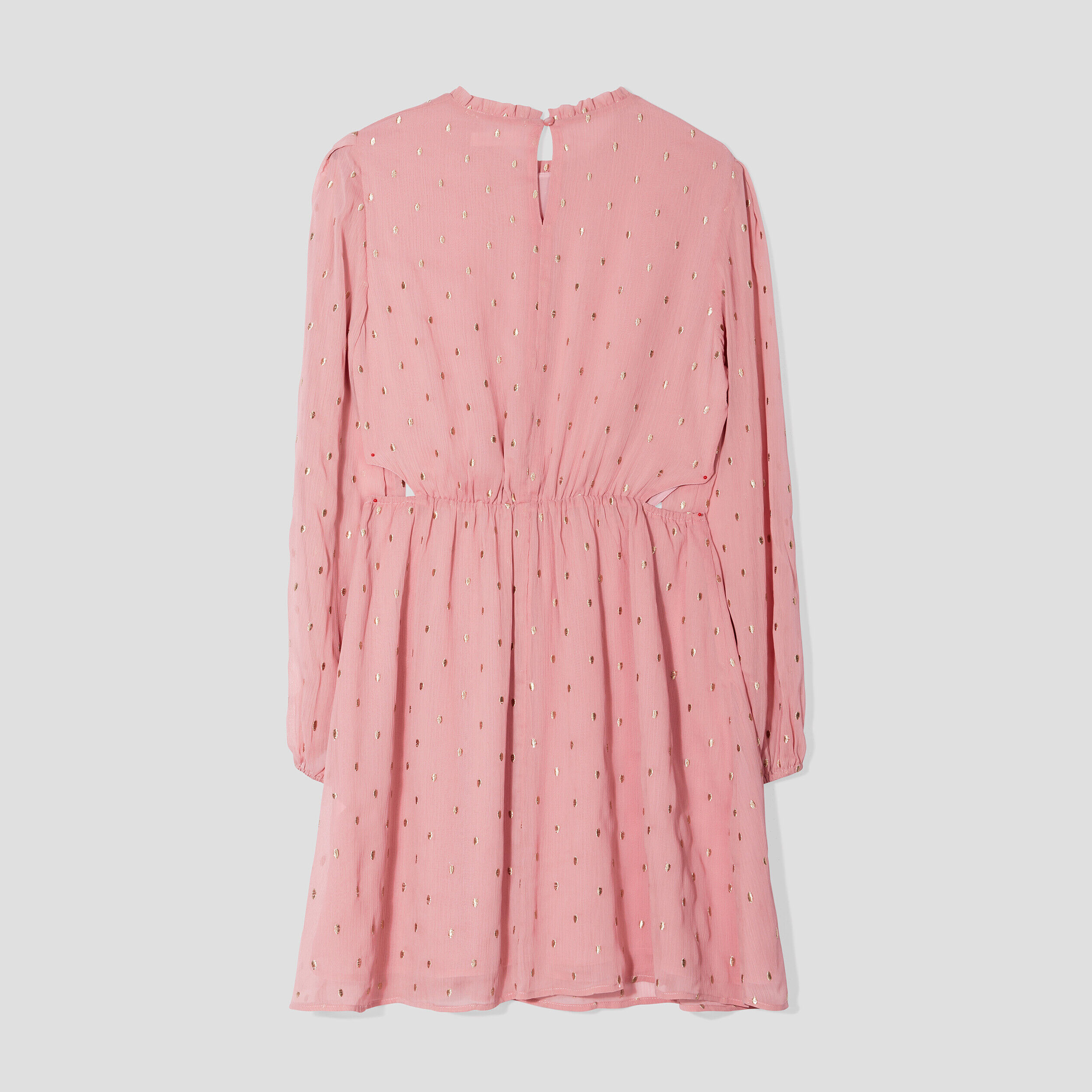 Robe évasée col montant rose femme | Cache Cache