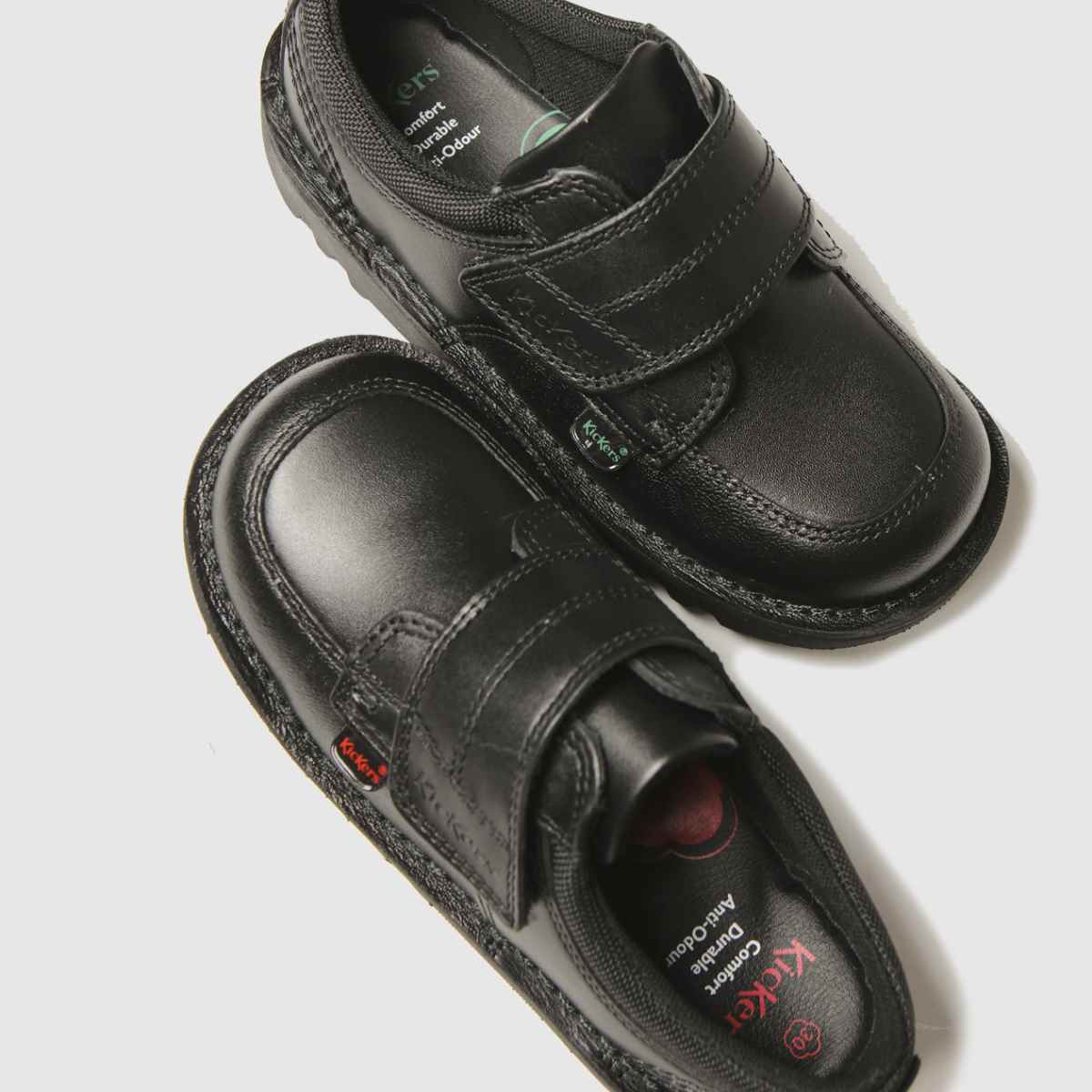 Kickers svarta scuff lo pojkar småbarnsskor