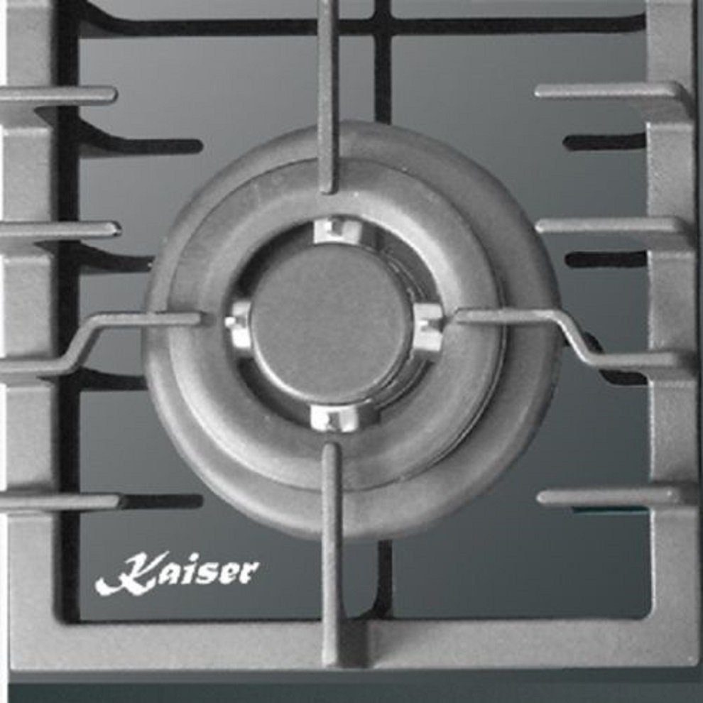 Kaiser Küchengeräte Backofen-Set EG 6374 W + KCG 6383, Einbau-Backofen 60cm in Weiß/Gas Backofen+Gas-Kochfeld 60 cm