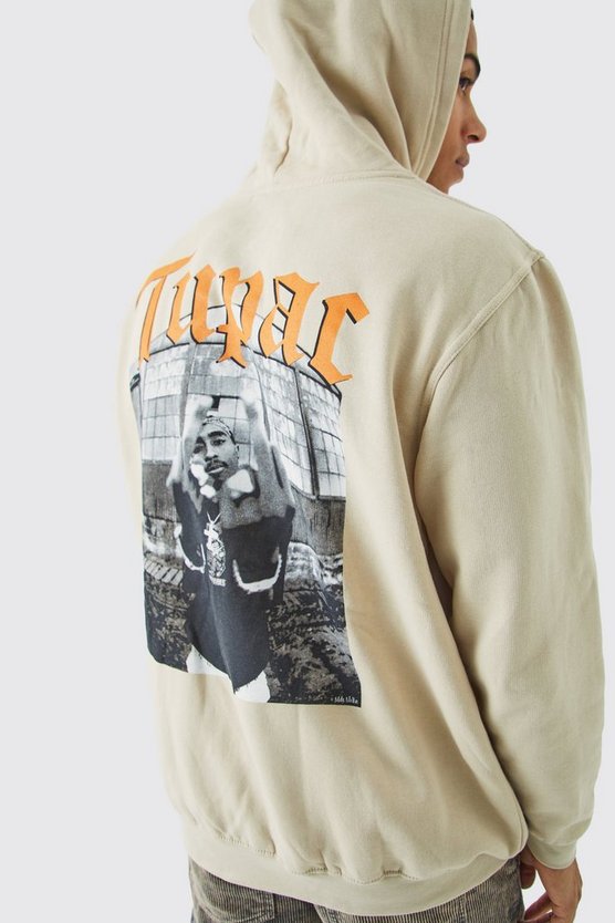 Oversize Hoodie mit lizenziertem Tupac Print