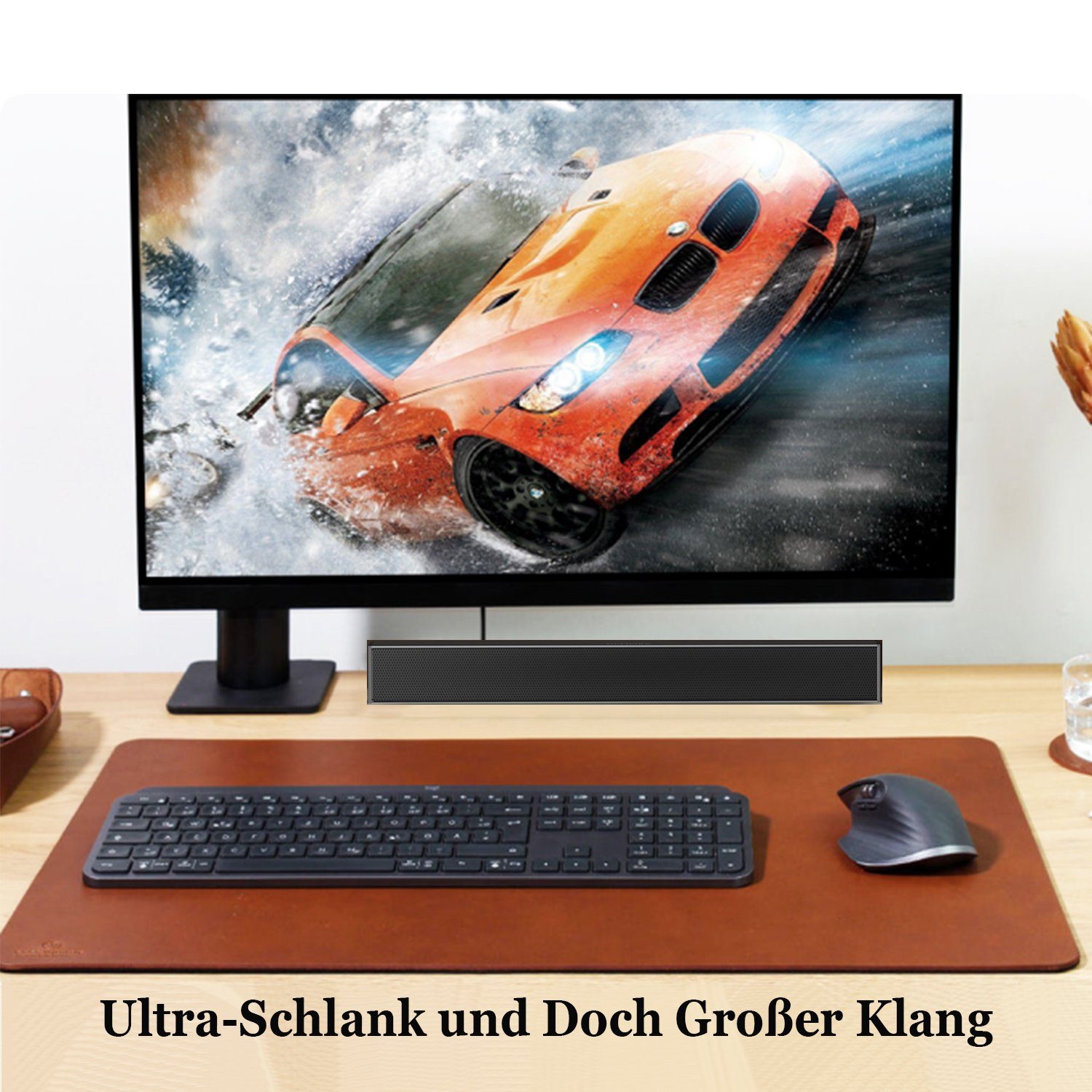 Ultimea Nova S40 2.1 CH Soundbar (Bluetooth 5.3, HDMI ARC, Surround Sound bar Schlank TV Lautsprecher, 3 EQ)