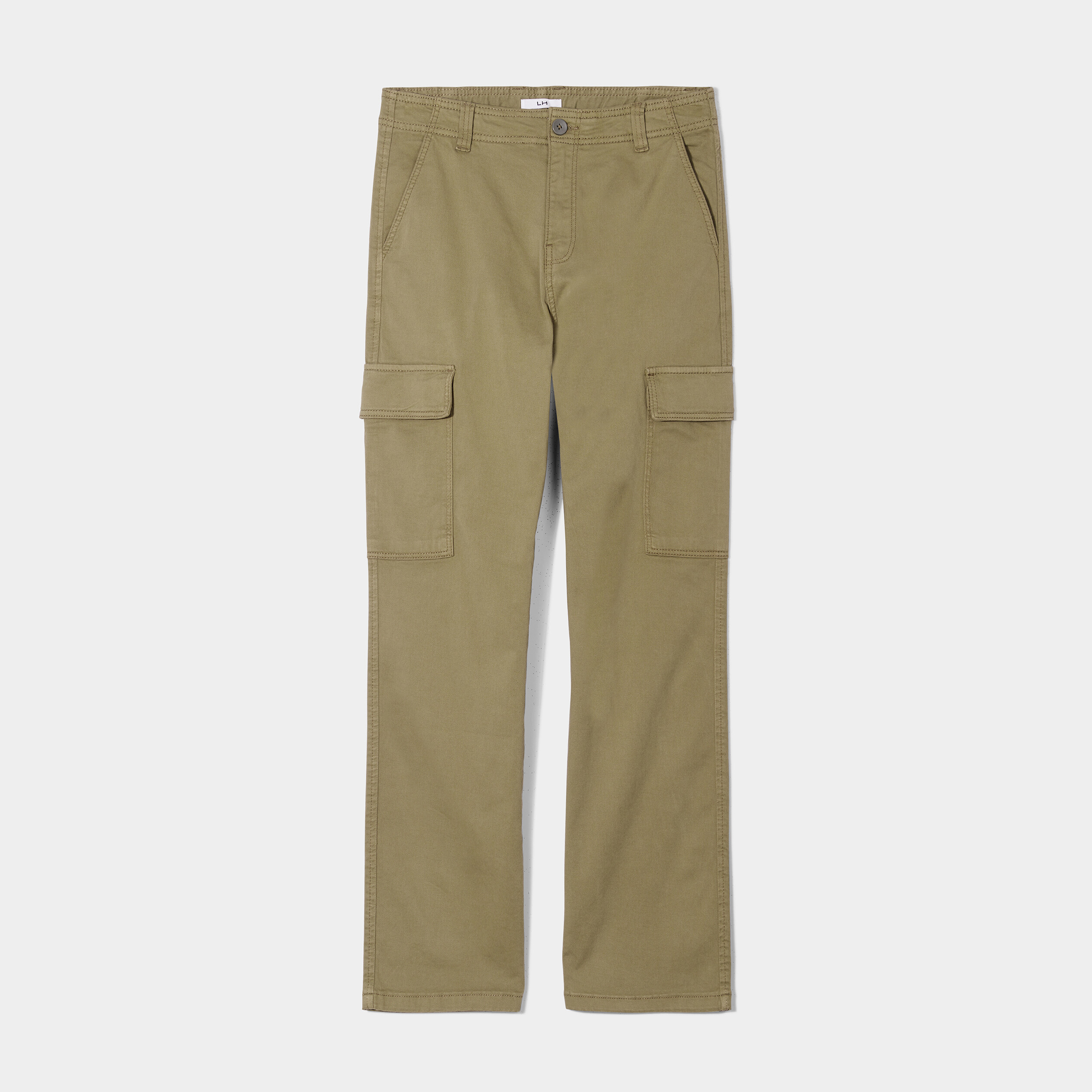 Pantalon cargo droit vert kaki femme | La Halle
