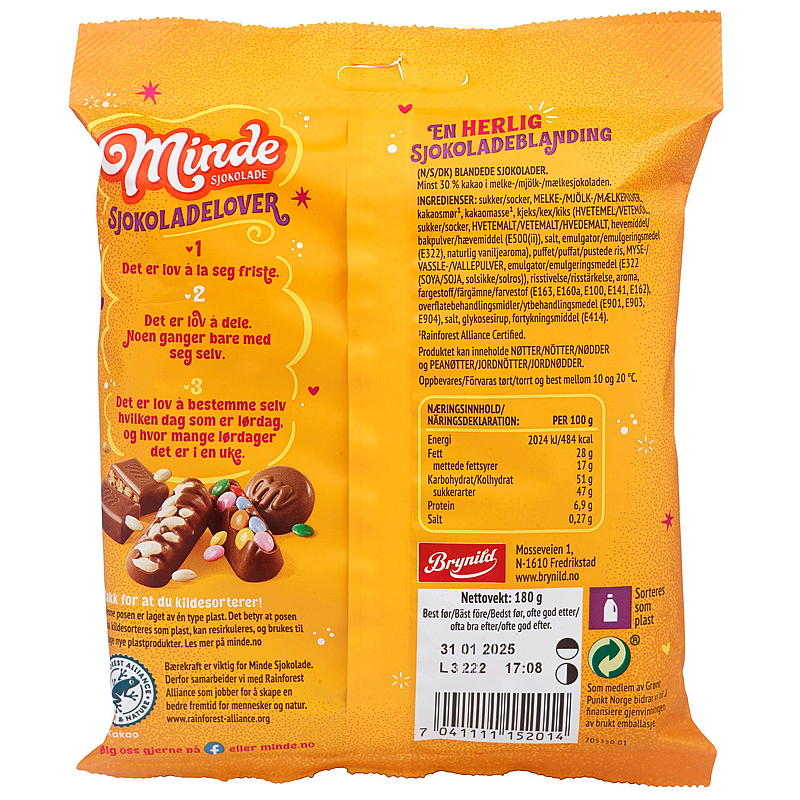 Minde Minde Smågodt 180 g, gul