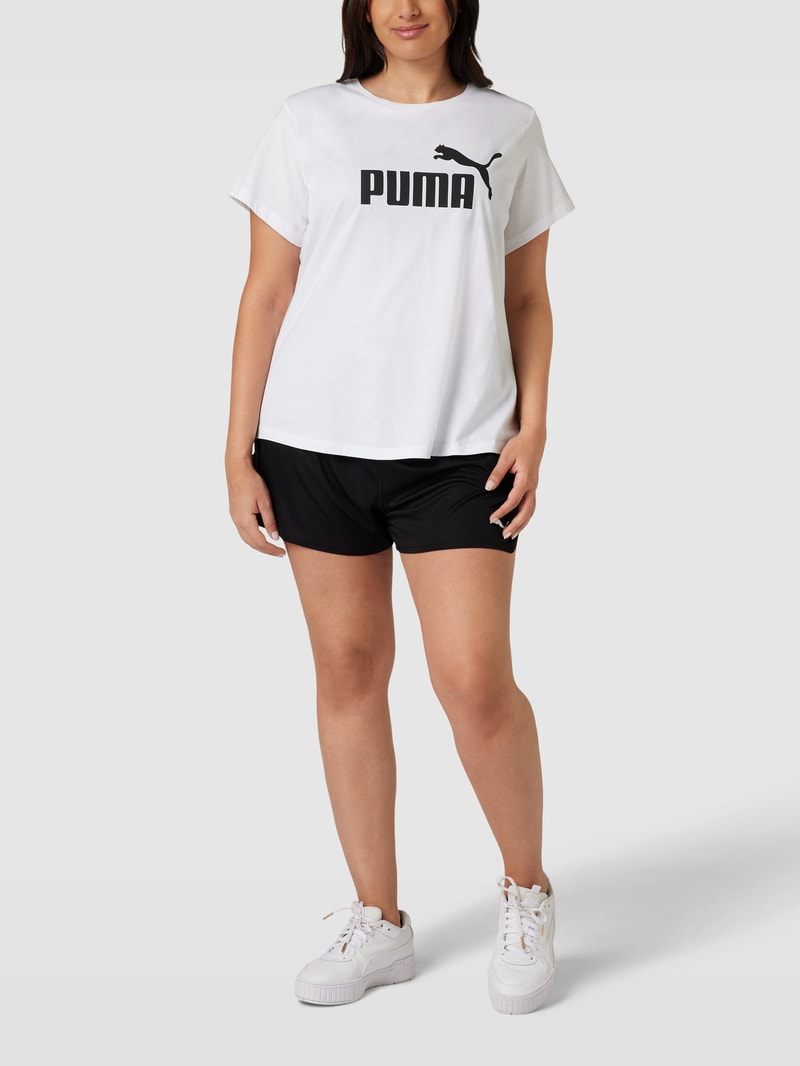 Sweatshorts mit Label-Details in schwarz