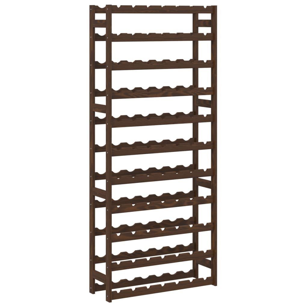 vidaXL Weinregal Weinregal für 77 Flaschen Braun Massivholz Kiefer
