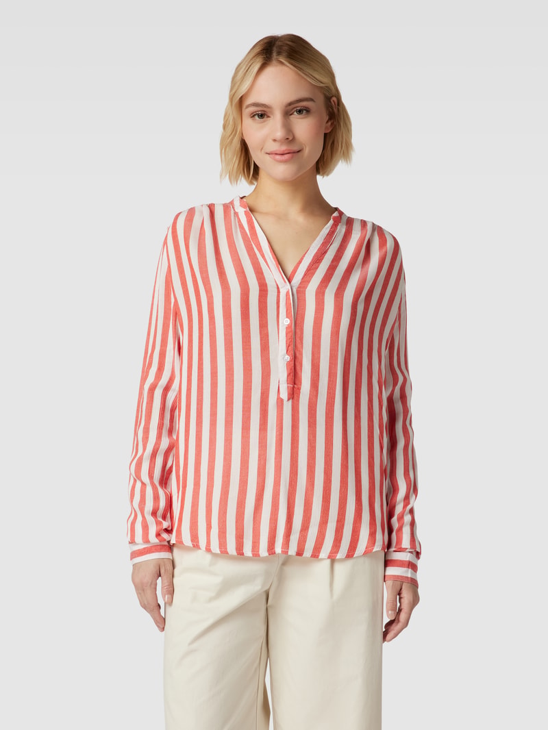 Blusenshirt mit Streifenmuster in dunkel orange