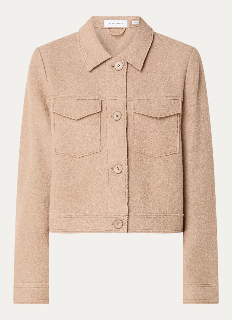 Jachetă-cămașă din amestec de lână cu buzunare la piept, de la Gerry Weber.