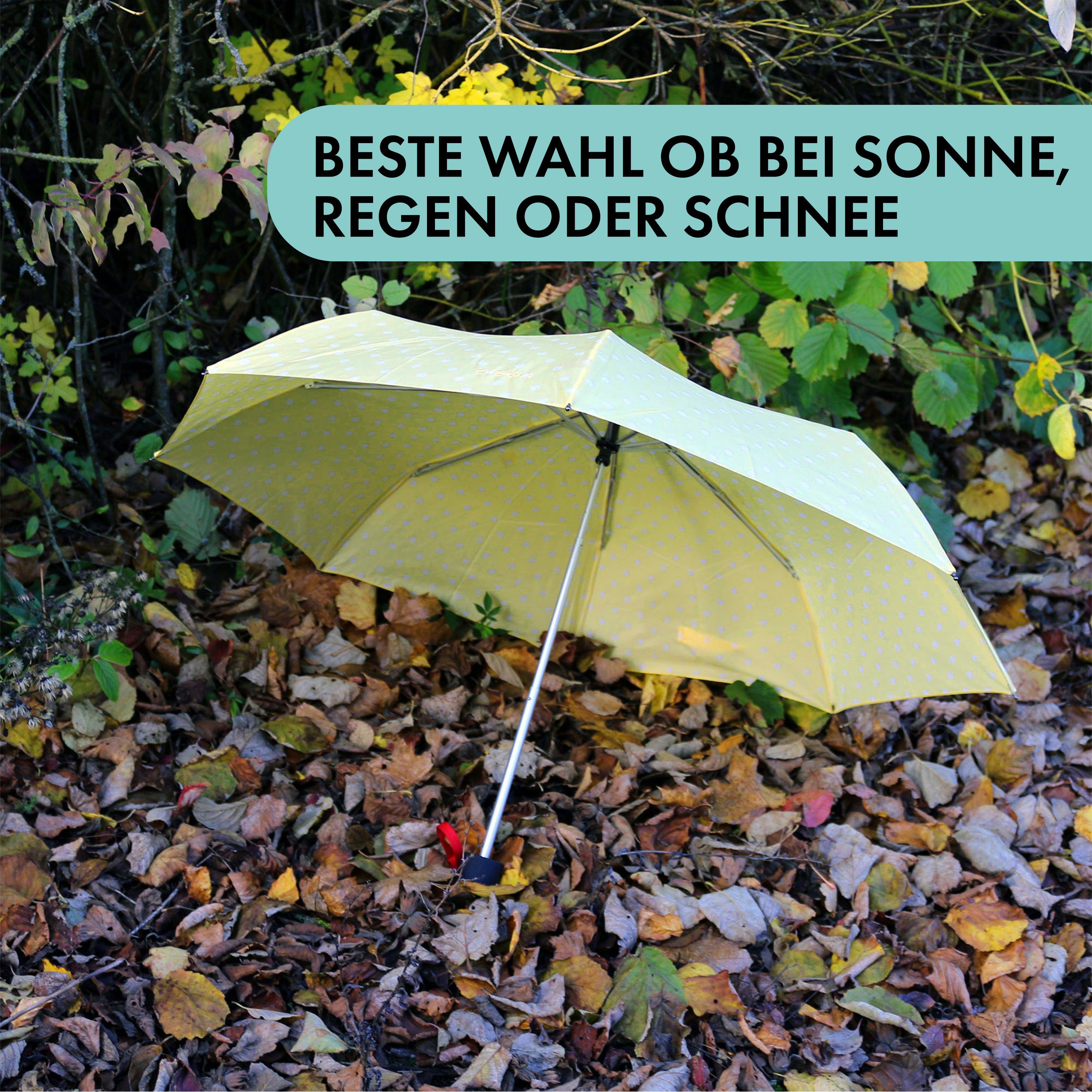 Olsen Taschenregenschirm Kleiner Regenschirm für die Handtasche, in fröhlichen Farben
