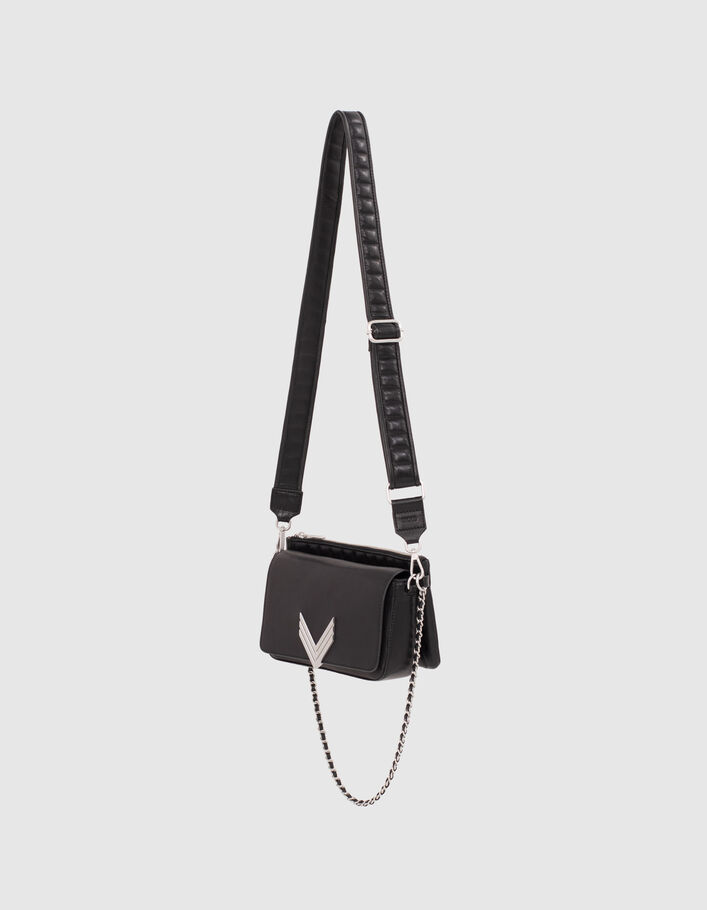 Le sac 111 Romy en cuir d'agneau Chrome Free noir femme