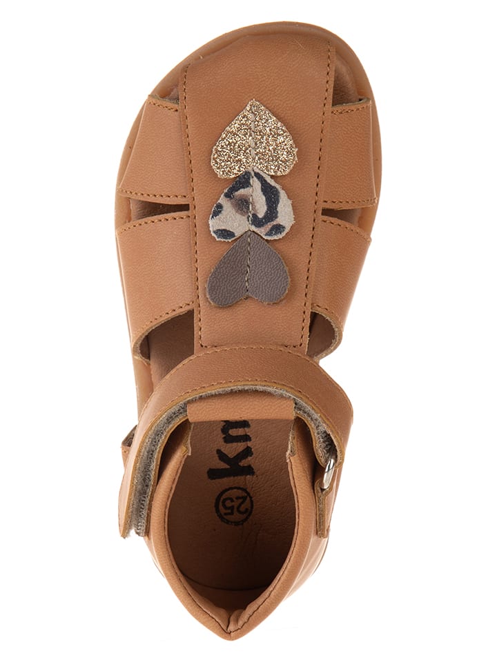 kmins Leder-Halbsandalen in Hellbraun günstig kaufen