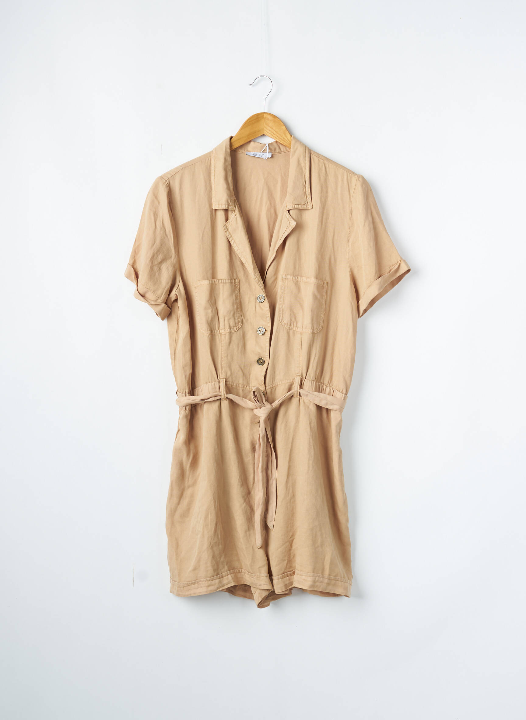 Hailys Combi Shorts Femme couleur beige