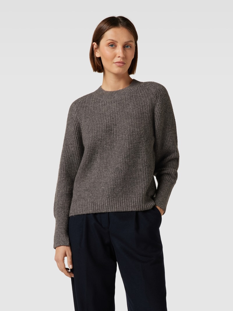 Strickpullover in Melange-Optik in taupe