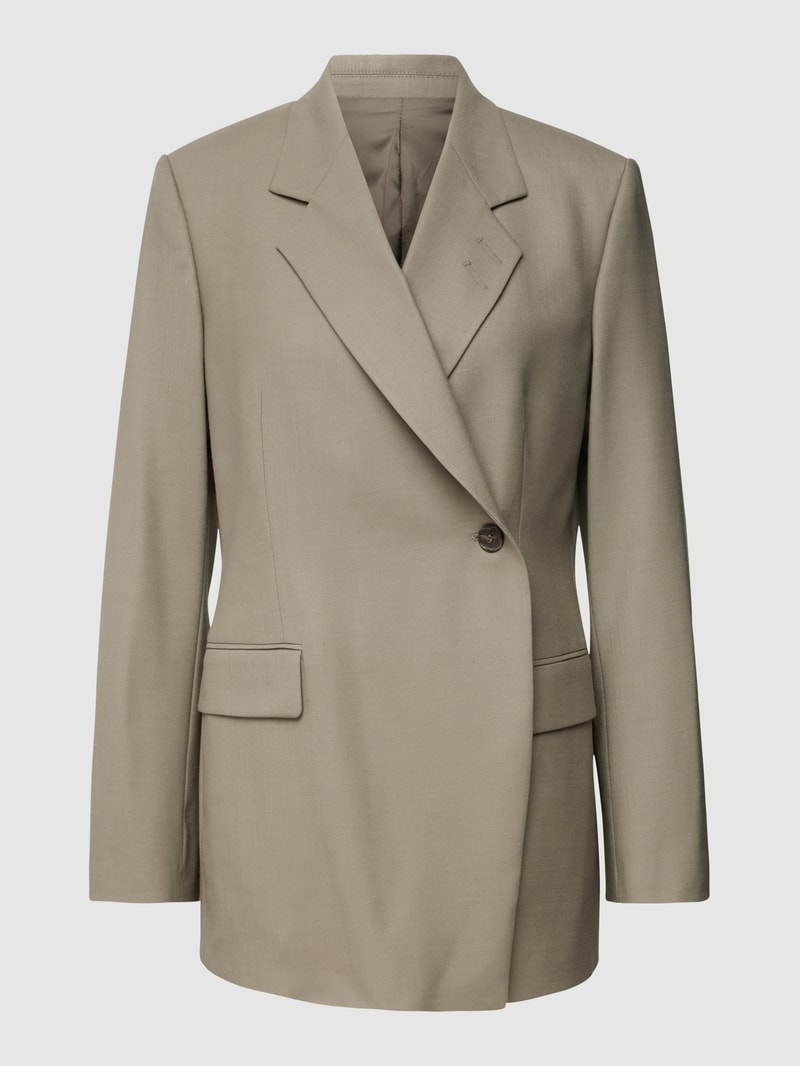 Blazer mit Reverskragen in olivgrün