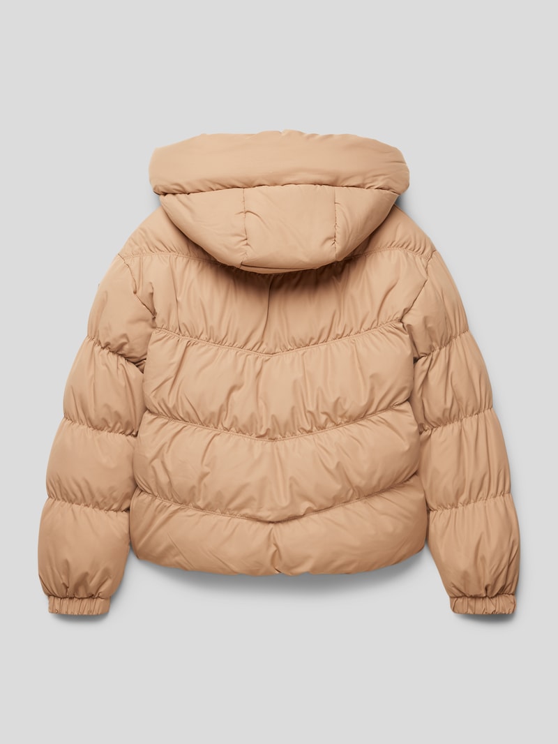Steppjacke mit Kapuze in beige