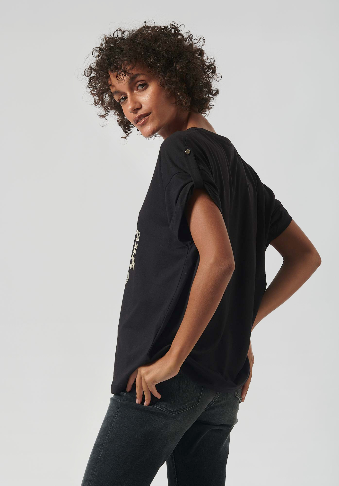 LUPI   T-shirt noir femme