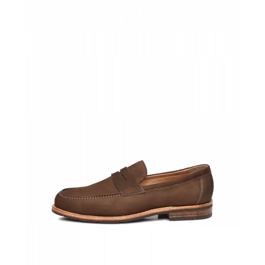 Heinrich Dinkelacker - Loafer WIEN PLAIN BD Nubukleder - braun