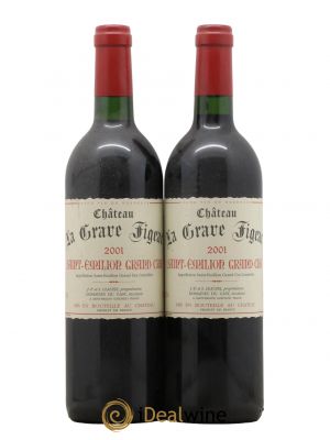 Saint-Émilion Grand Cru Château La Grave Figeac 2001 - Lot de 2 Bouteilles