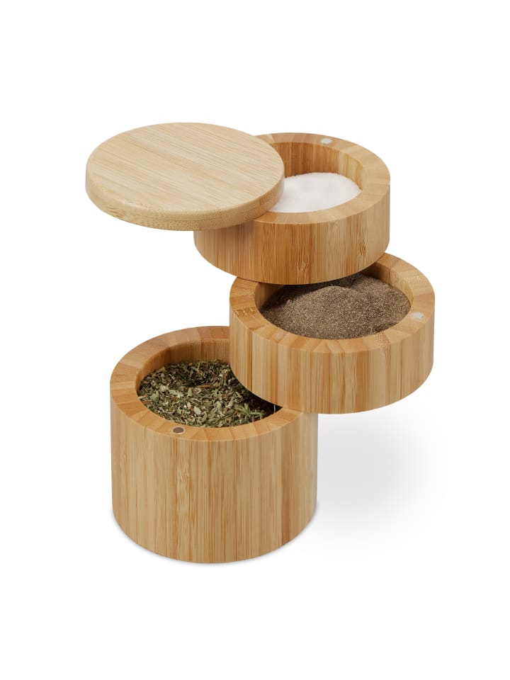 relaxdays Salzbehälter in Natur - (H)13 x Ø 9 cm günstig kaufen onesize
