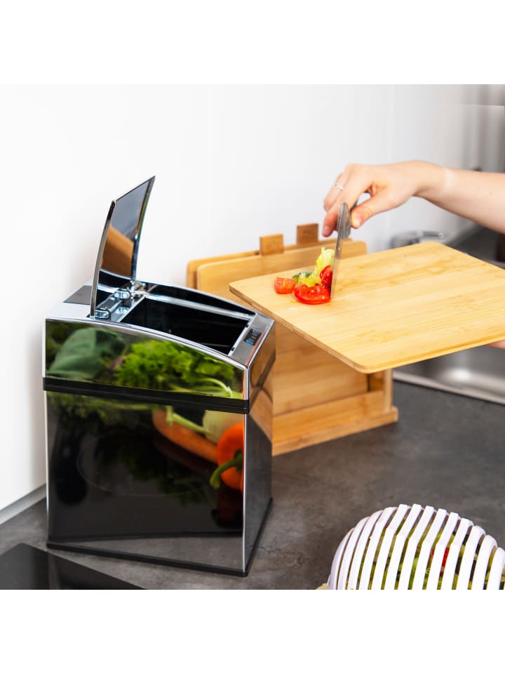 relaxdays Sensor Mülleimer in Silber - 7 l günstig kaufen onesize