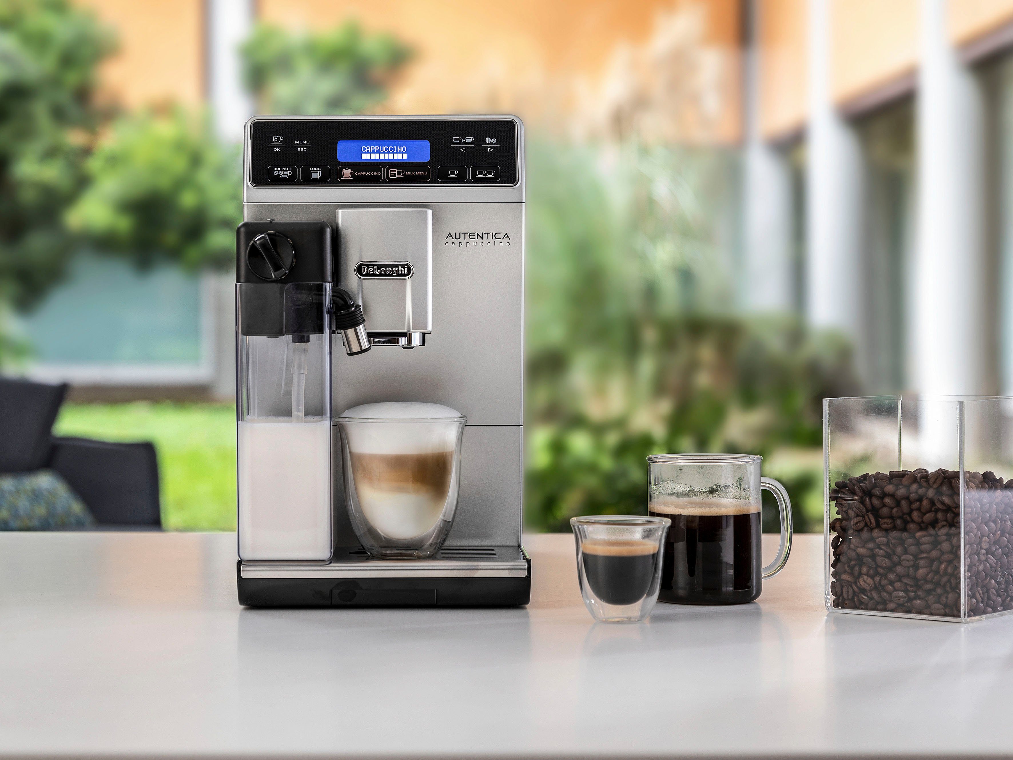De'Longhi Kaffeevollautomat Autentica Cappuccino ETAM 29.660.SB, nur 19,5 cm breit, LatteCrema Milchsystem