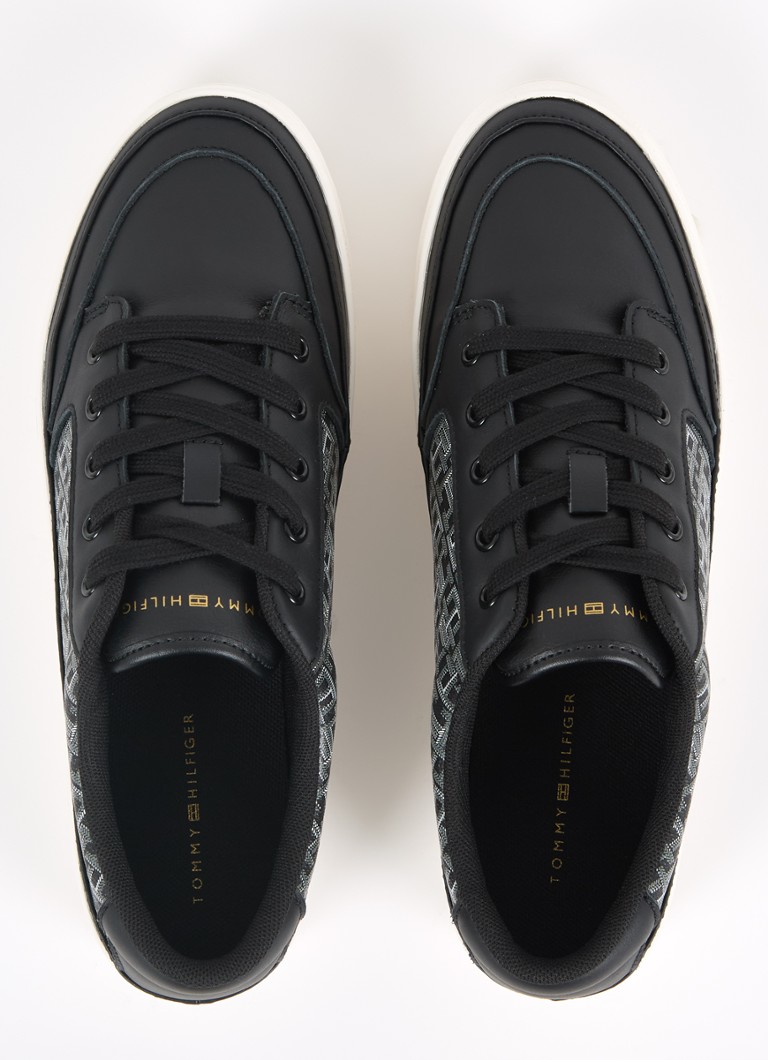 Tenisice s kožnim printom logotipa Tommy Hilfiger Vulc