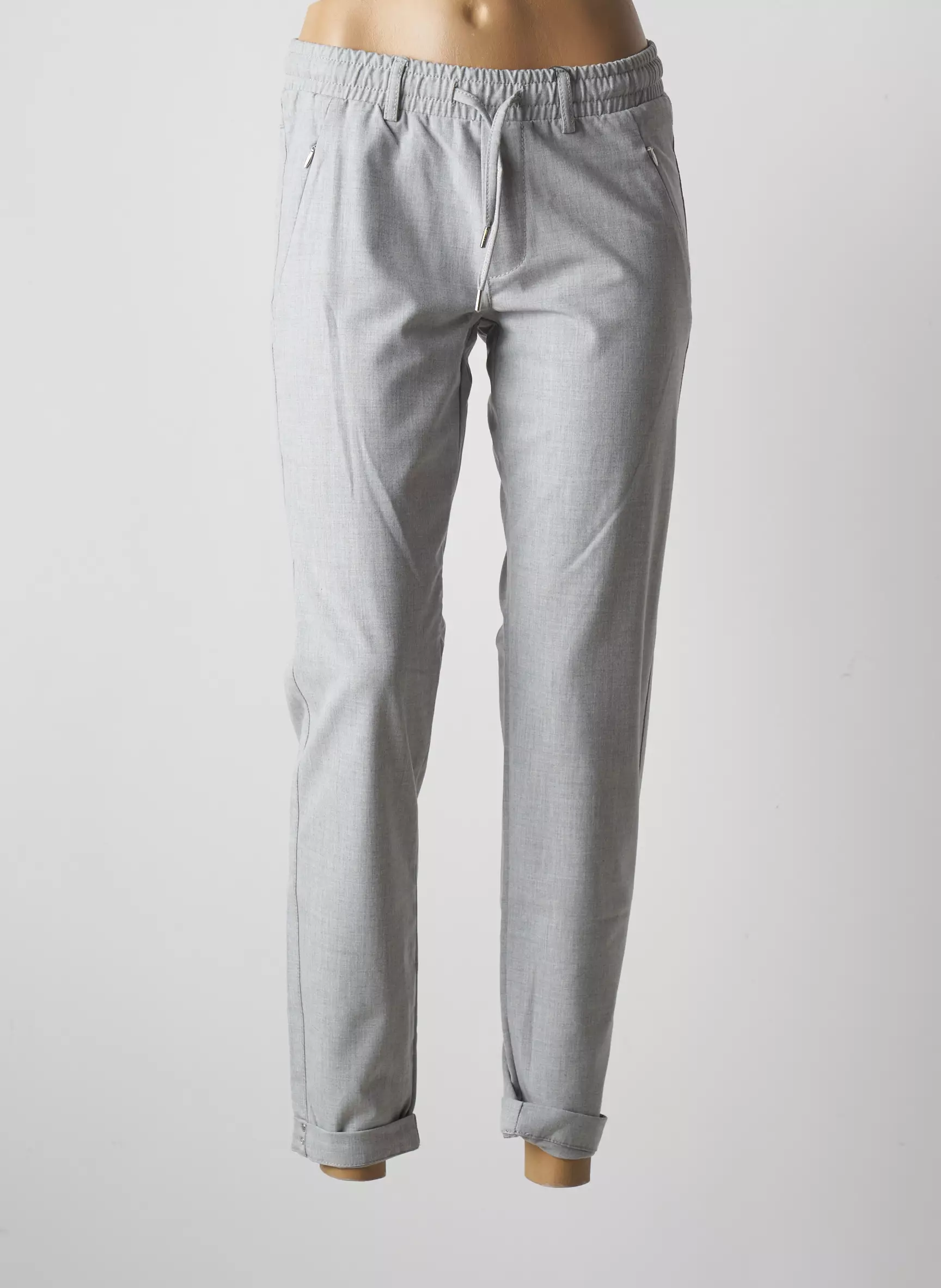 Para Mi Pantalons Chino Femme couleur gris