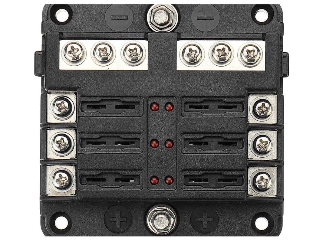 Car Systems 6 Flachsicherung halter mit LED