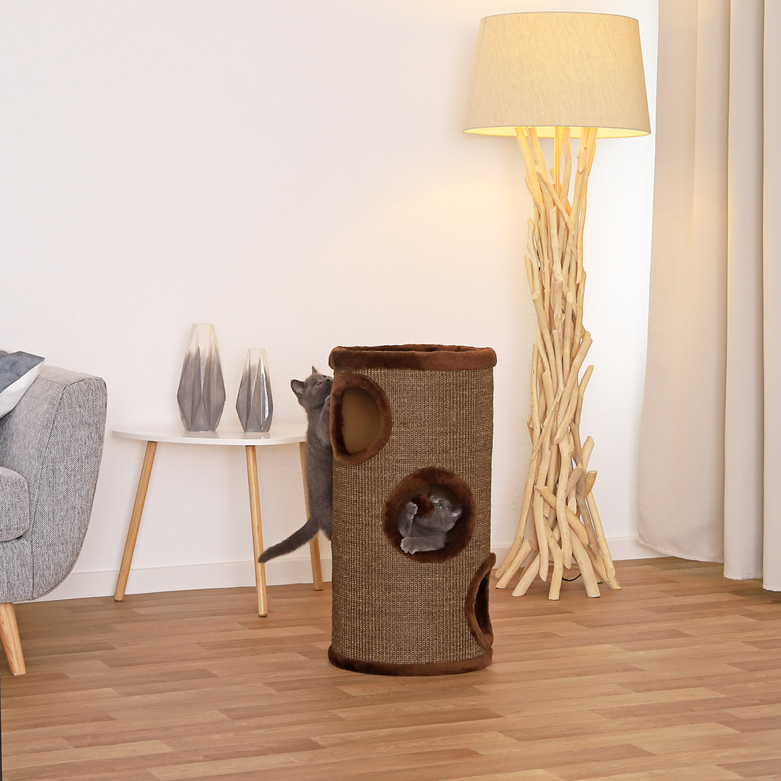 Lionto Kratztonnen Lionto 70cm Kratztonne mit Sisal braun