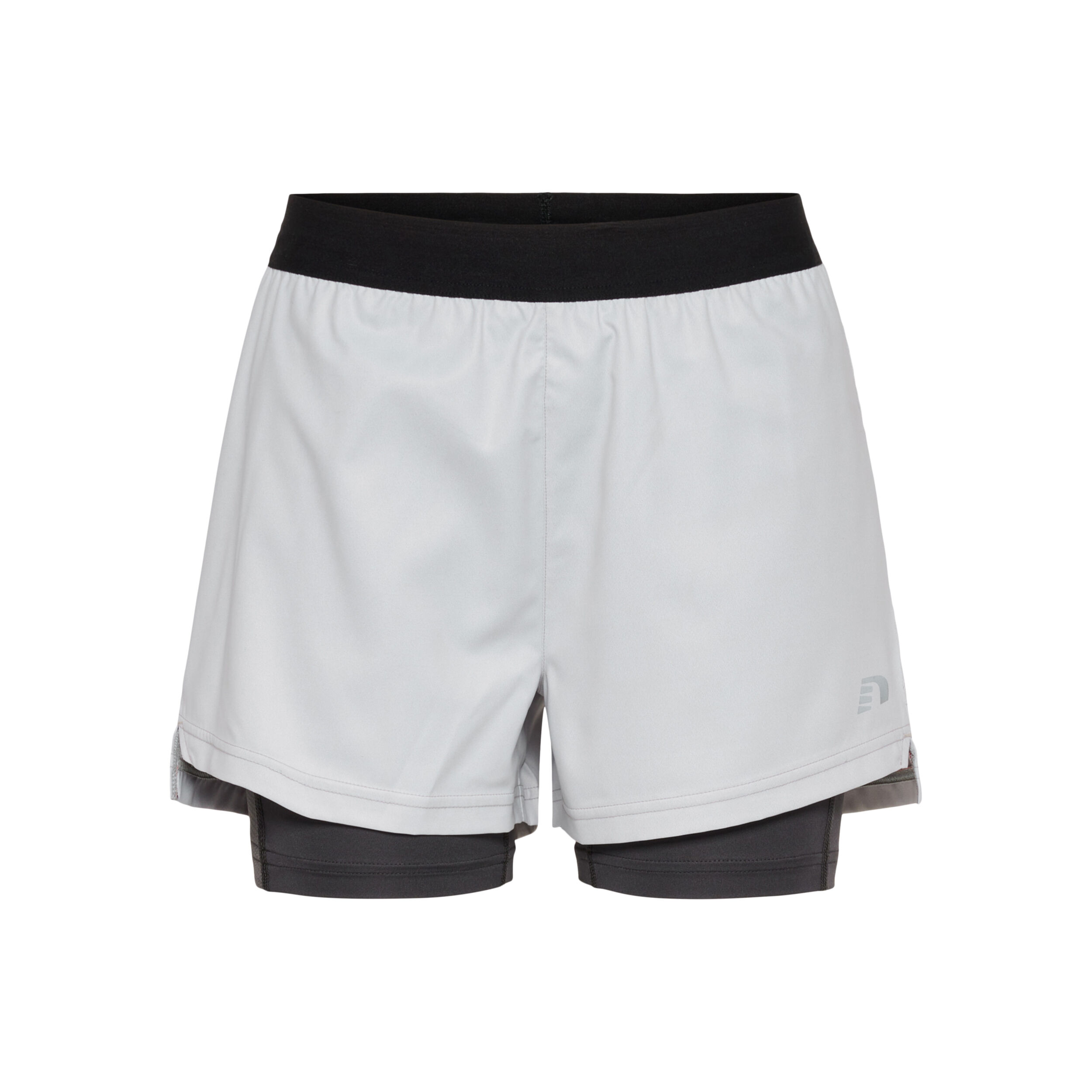 2in1 Shorts Damen - Weiß, Schwarz