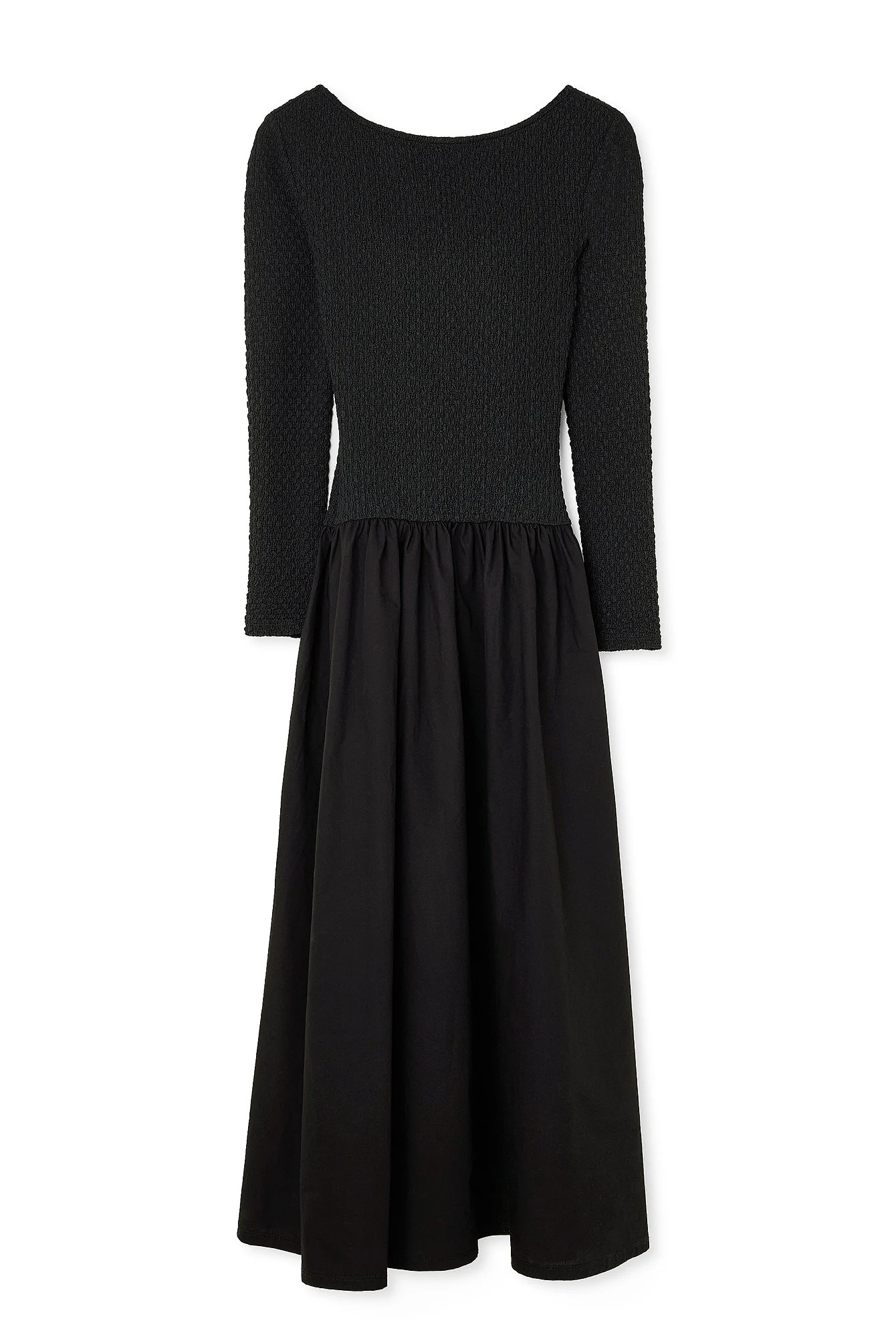 Midikleid aus Jersey-Popeline