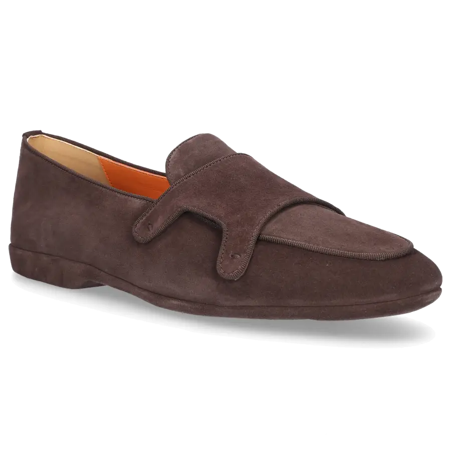 Santoni - Hausschuhe A1907 Veloursleder braun - braun