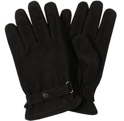 Barbour, Handschuhe, Nubukleder, schwarz