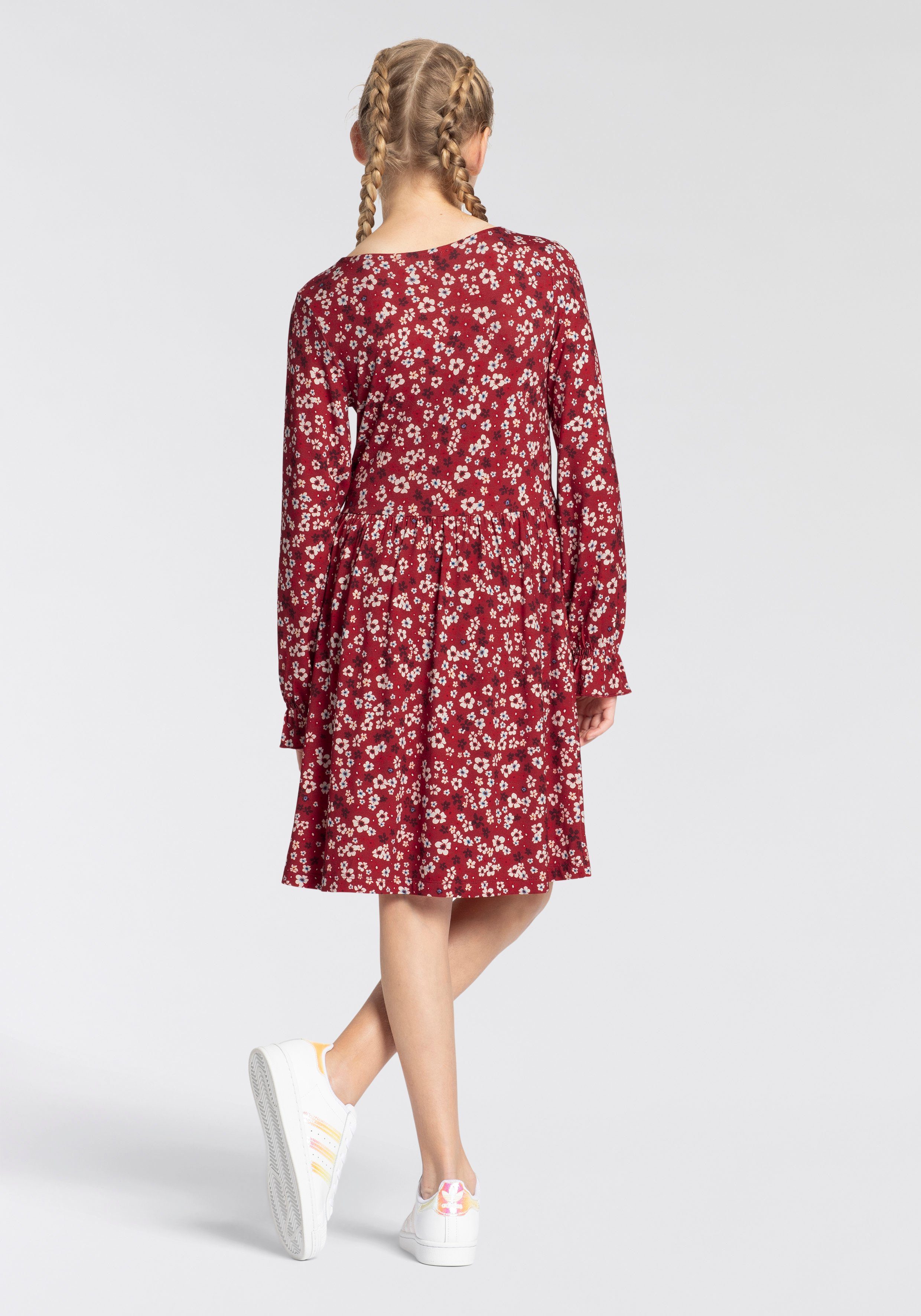 DELMAO Jerseykleid mit Blumenmuster