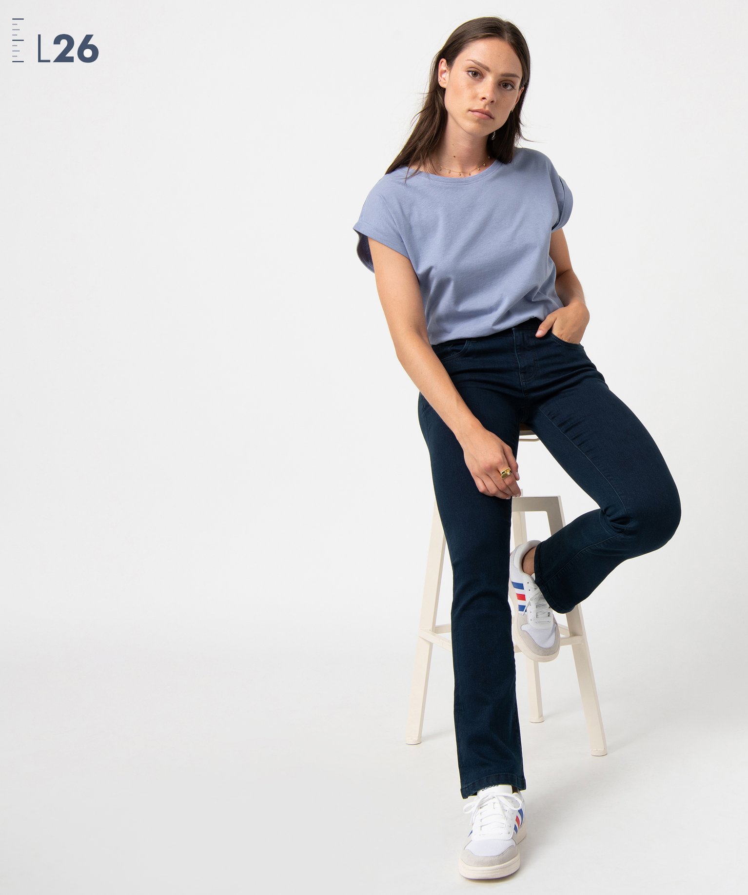 Jean femme coupe Bootcut - L26 blue black | GEMO
