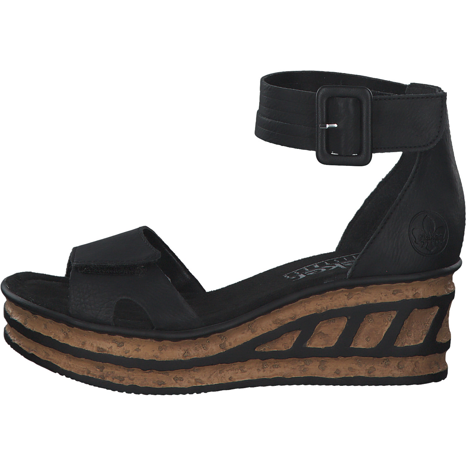 Rieker 68194, Keilsandaletten, Damen, schwarz