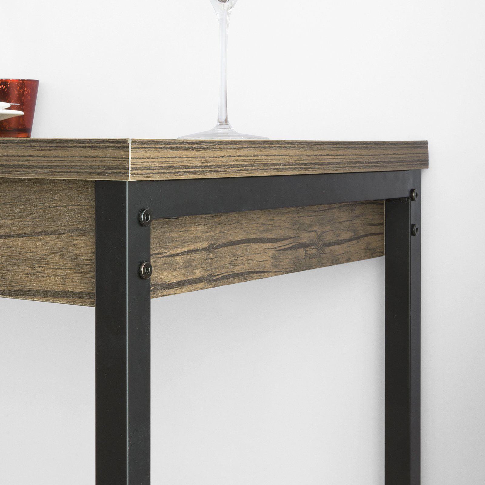 SoBuy Bartisch OGT30, 3-teilig Bartisch-Set Bistrotisch mit 2 Barhockern