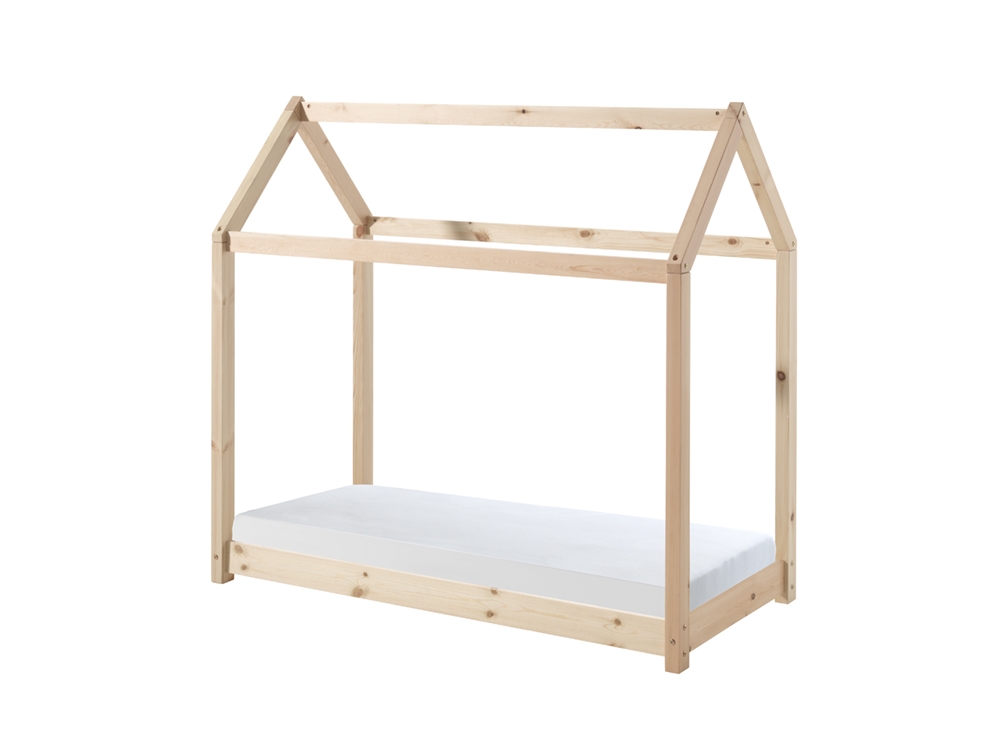 VIPACK Hausbett Liegefläche 70 x 140 cm natur