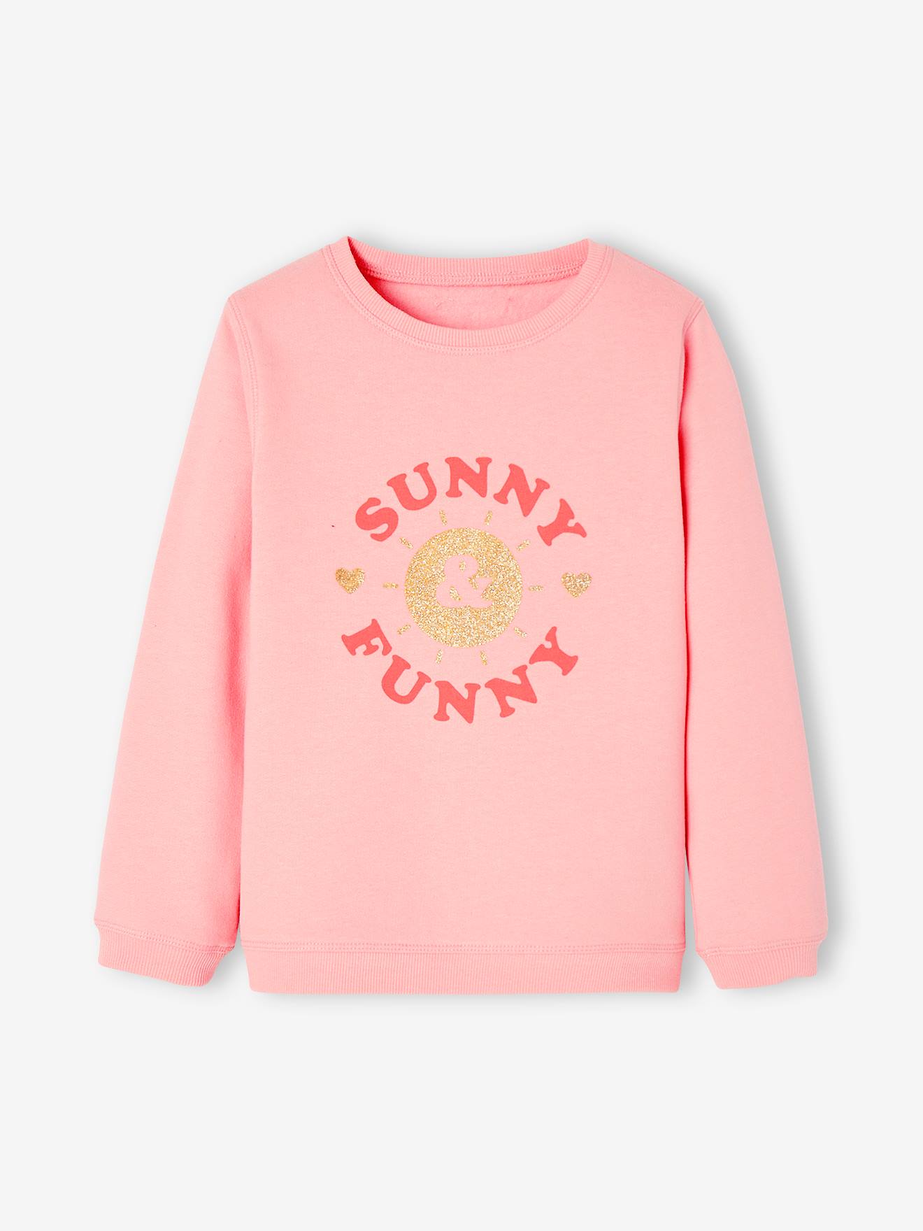 Sweat Basics motifs détails irisés fille prune