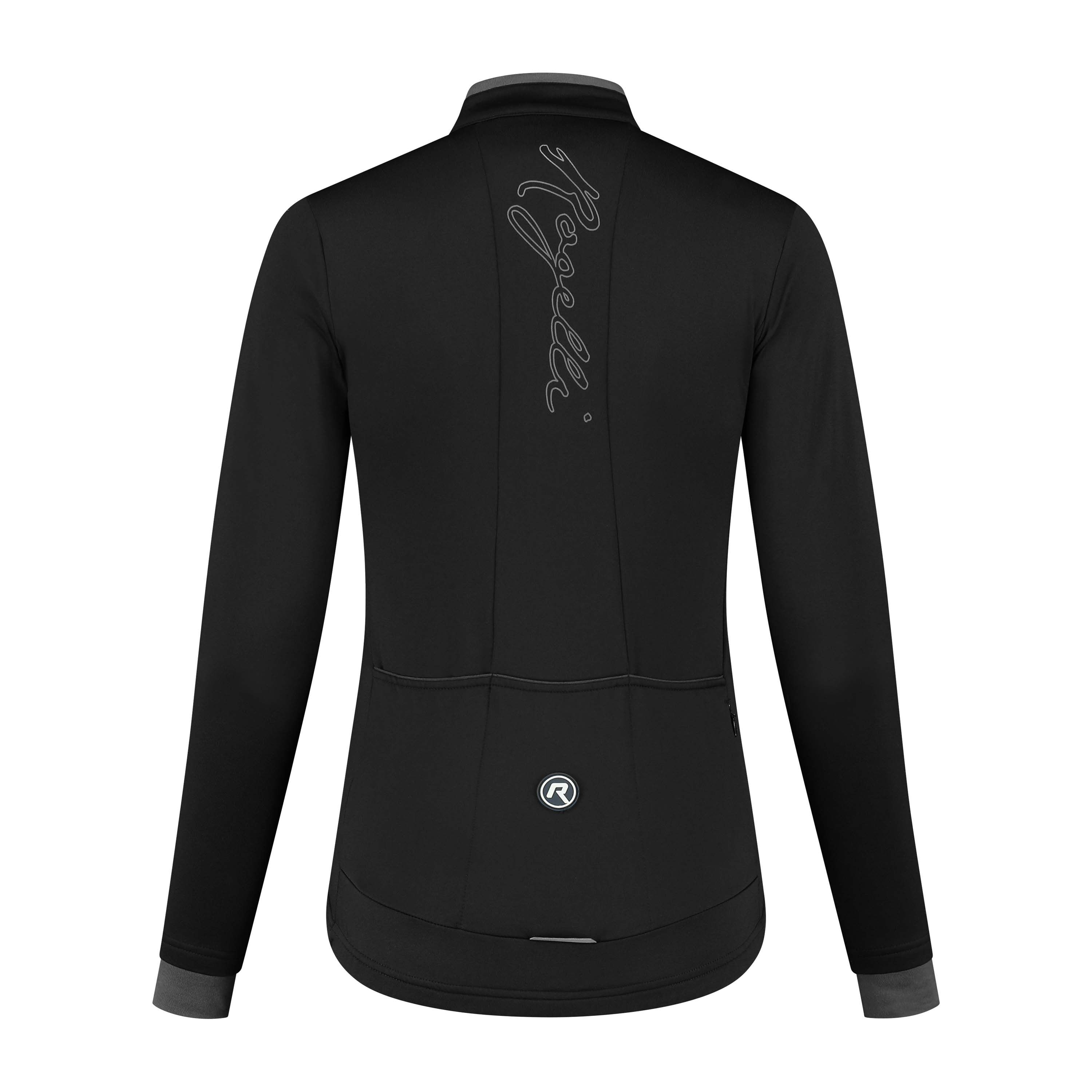 Rogelli Essential Black Damen Langarm-Radtrikot